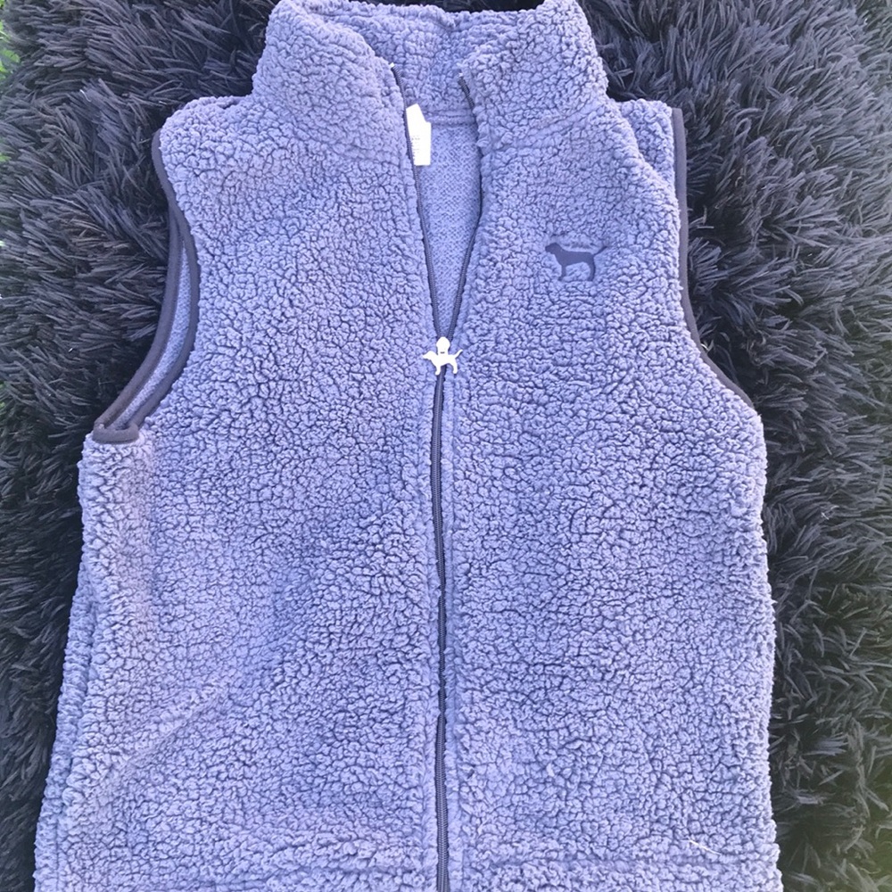 Pink Sherpa vest